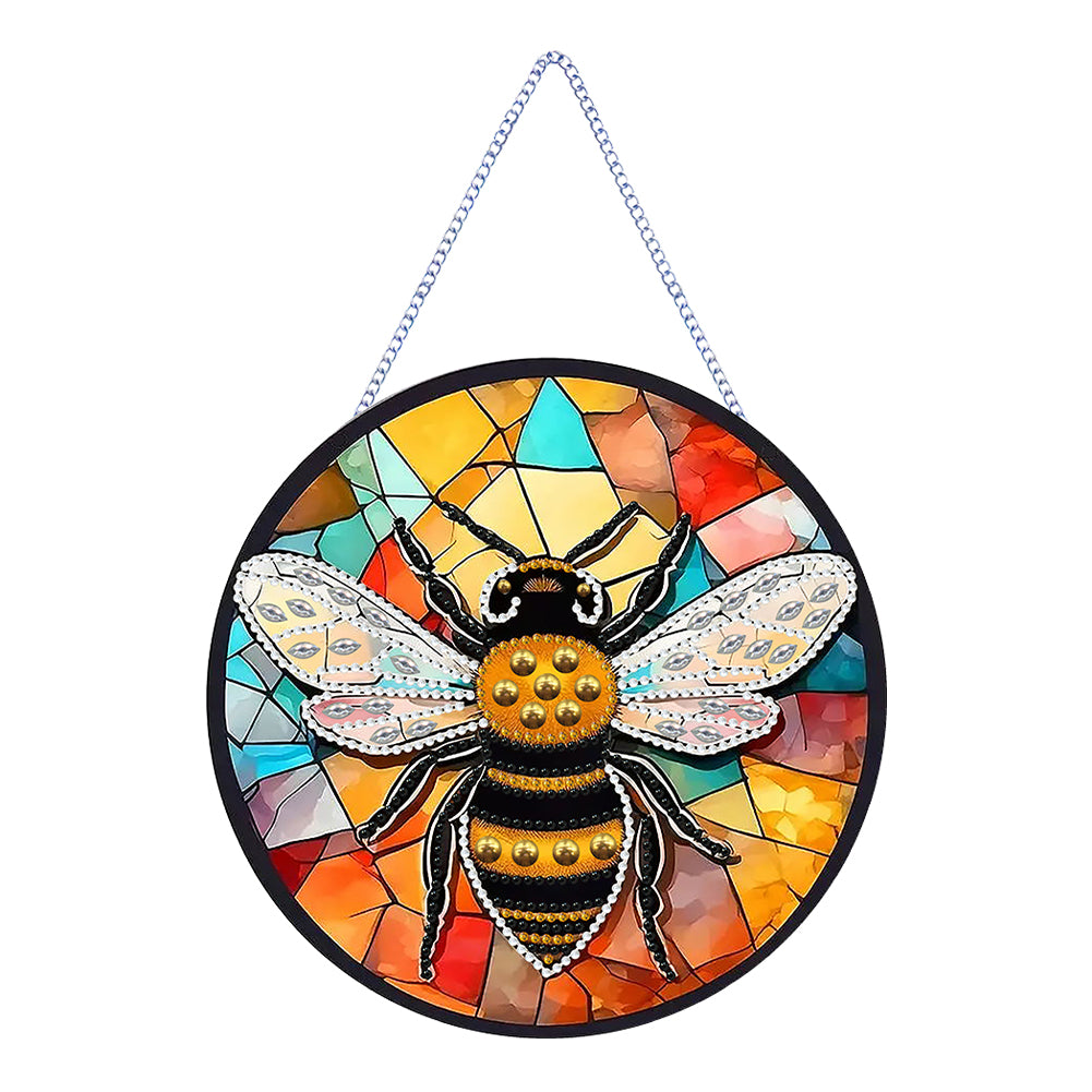 Bee Diamond Painting Art Pendant Animal Acrylic Diamond Drawing Hanging Ornament