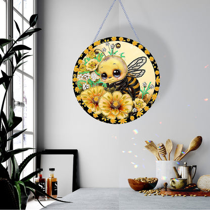Bee Diamond Painting Art Pendant Animal Acrylic Diamond Drawing Hanging Ornament
