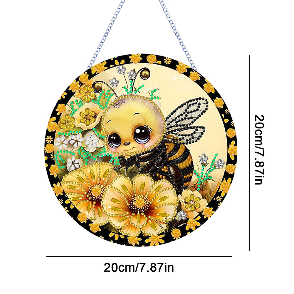 Bee Diamond Painting Art Pendant Animal Acrylic Diamond Drawing Hanging Ornament