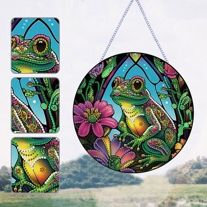 Frog Diamond Painting Art Pendant Animal Acrylic Diamond Painting Hanging Decor