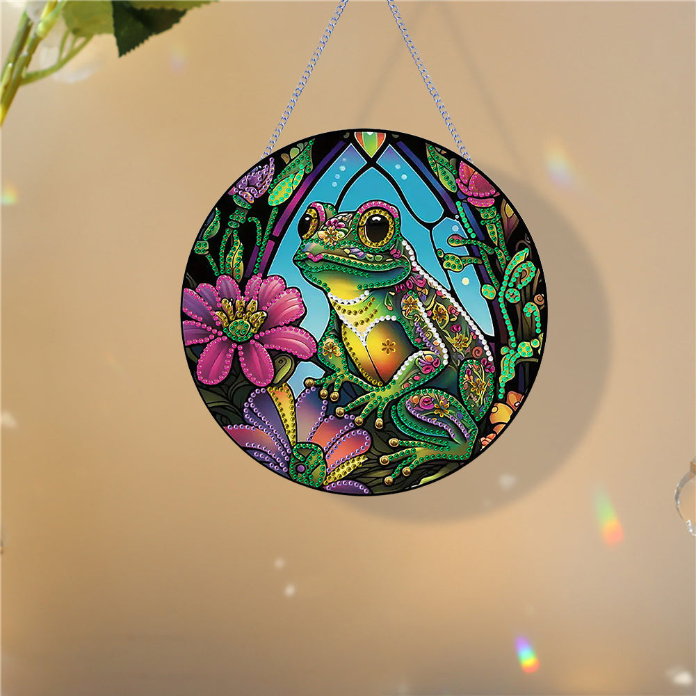 Frog Diamond Painting Art Pendant Animal Acrylic Diamond Painting Hanging Decor