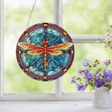 Load image into Gallery viewer, Dragonfly Diamond Painting Art Pendant Colorful Diamond Drawing Hanging Ornament
