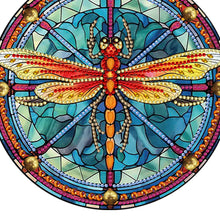 Load image into Gallery viewer, Dragonfly Diamond Painting Art Pendant Colorful Diamond Drawing Hanging Ornament
