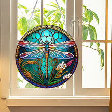 Load image into Gallery viewer, Dragonfly Diamond Painting Art Pendant Colorful Diamond Drawing Hanging Ornament
