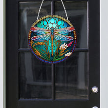 Load image into Gallery viewer, Dragonfly Diamond Painting Art Pendant Colorful Diamond Drawing Hanging Ornament
