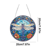 Load image into Gallery viewer, Dragonfly Diamond Painting Art Pendant Colorful Diamond Drawing Hanging Ornament
