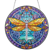 Load image into Gallery viewer, Dragonfly Diamond Painting Art Pendant Colorful Diamond Drawing Hanging Ornament
