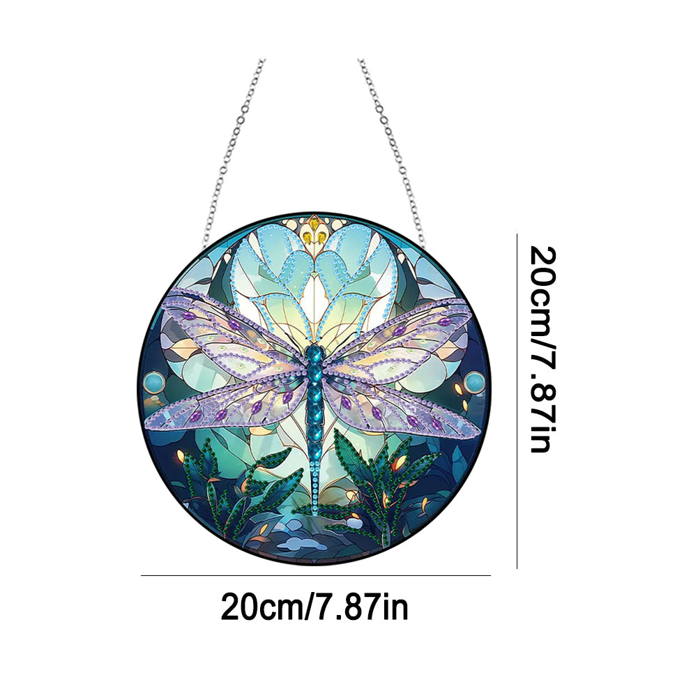 Dragonfly Diamond Painting Art Pendant Colorful Diamond Drawing Hanging Ornament