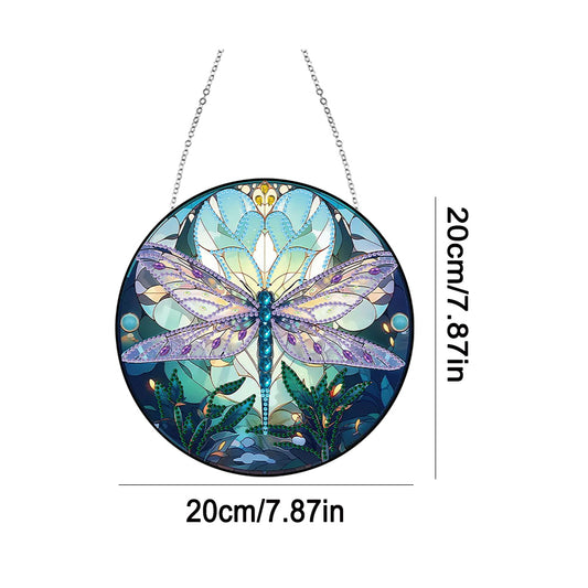 Dragonfly Diamond Painting Art Pendant Colorful Diamond Drawing Hanging Ornament