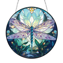 Load image into Gallery viewer, Dragonfly Diamond Painting Art Pendant Colorful Diamond Drawing Hanging Ornament

