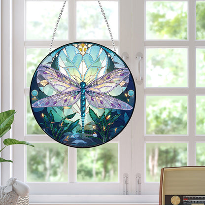 Dragonfly Diamond Painting Art Pendant Colorful Diamond Drawing Hanging Ornament