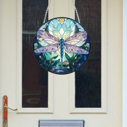Dragonfly Diamond Painting Art Pendant Colorful Diamond Drawing Hanging Ornament