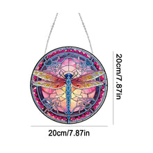 Load image into Gallery viewer, Dragonfly Diamond Painting Art Pendant Colorful Diamond Drawing Hanging Ornament
