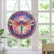 Load image into Gallery viewer, Dragonfly Diamond Painting Art Pendant Colorful Diamond Drawing Hanging Ornament
