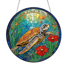 Load image into Gallery viewer, Sea Turtle Diamond Painting Hanging Pendant Home Windows Decor for Kid DIY Craft
