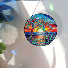 Load image into Gallery viewer, Coconut Palm Diamond Painting Art Pendant Acrylic Diamond Painting Hanging Decor
