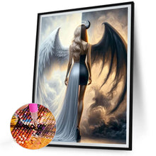 Load image into Gallery viewer, Diamond Painting - Full Round - black and white angel (30*40CM)
