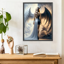 Load image into Gallery viewer, Diamond Painting - Full Round - black and white angel (30*40CM)
