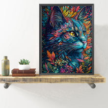 Load image into Gallery viewer, Diamond Painting - Full Round - leaf cat (40*50CM)
