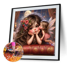 Load image into Gallery viewer, Diamond Painting - Full Round - Cartoon girl with elf (50*50CM)
