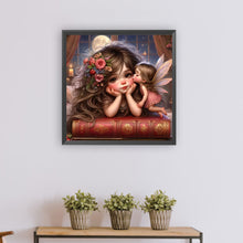 Load image into Gallery viewer, Diamond Painting - Full Round - Cartoon girl with elf (50*50CM)
