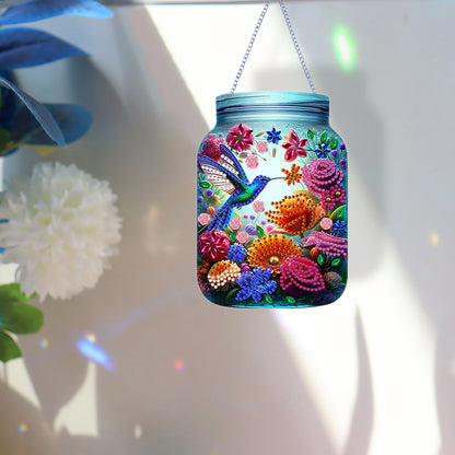 Flowers Birds In Vase Diamond Painting Hanging Decor Acrylic Home Windows Decor