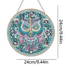 Load image into Gallery viewer, Wooden Animal Special Shaped DIY Diamond Painting Clock Kit Hanging Sign Decor
