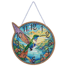 Load image into Gallery viewer, Wooden Animal Special Shaped DIY Diamond Painting Clock Kit Hanging Sign Decor
