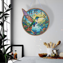 Load image into Gallery viewer, Wooden Animal Special Shaped DIY Diamond Painting Clock Kit Hanging Sign Decor

