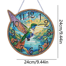 Load image into Gallery viewer, Wooden Animal Special Shaped DIY Diamond Painting Clock Kit Hanging Sign Decor
