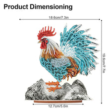 Load image into Gallery viewer, Wooden Rooster Animal Diamond Painting Desktop Ornaments Kit for Adults Beginner

