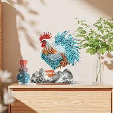 Load image into Gallery viewer, Wooden Rooster Animal Diamond Painting Desktop Ornaments Kit for Adults Beginner
