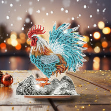 Load image into Gallery viewer, Wooden Rooster Animal Diamond Painting Desktop Ornaments Kit for Adults Beginner
