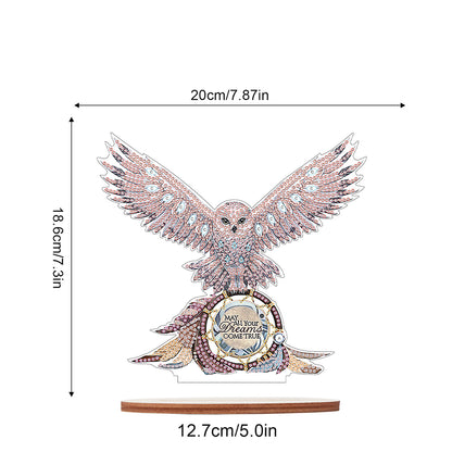 Wooden Animal Diamond Painting Desktop Decorations for Home Office Desktop Decor