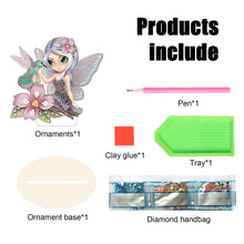 Load image into Gallery viewer, Wooden Big Eyes Girl 5D DIY Diamond Art Tabletop Decorations for Adults Beginner
