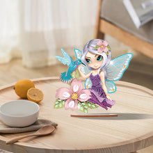 Load image into Gallery viewer, Wooden Big Eyes Girl 5D DIY Diamond Art Tabletop Decorations for Adults Beginner
