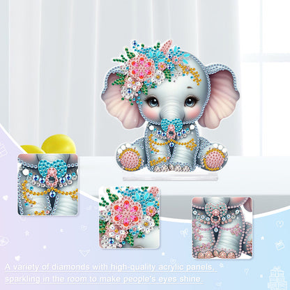 Animal Special Shaped Colorful Desktop Diamond Art Kits Bedroom Table Decoration