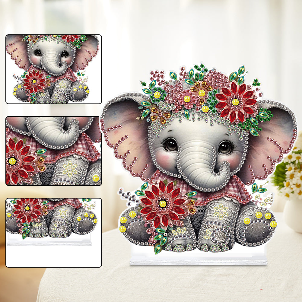 Animal Special Shaped Colorful Desktop Diamond Art Kits Bedroom Table Decoration