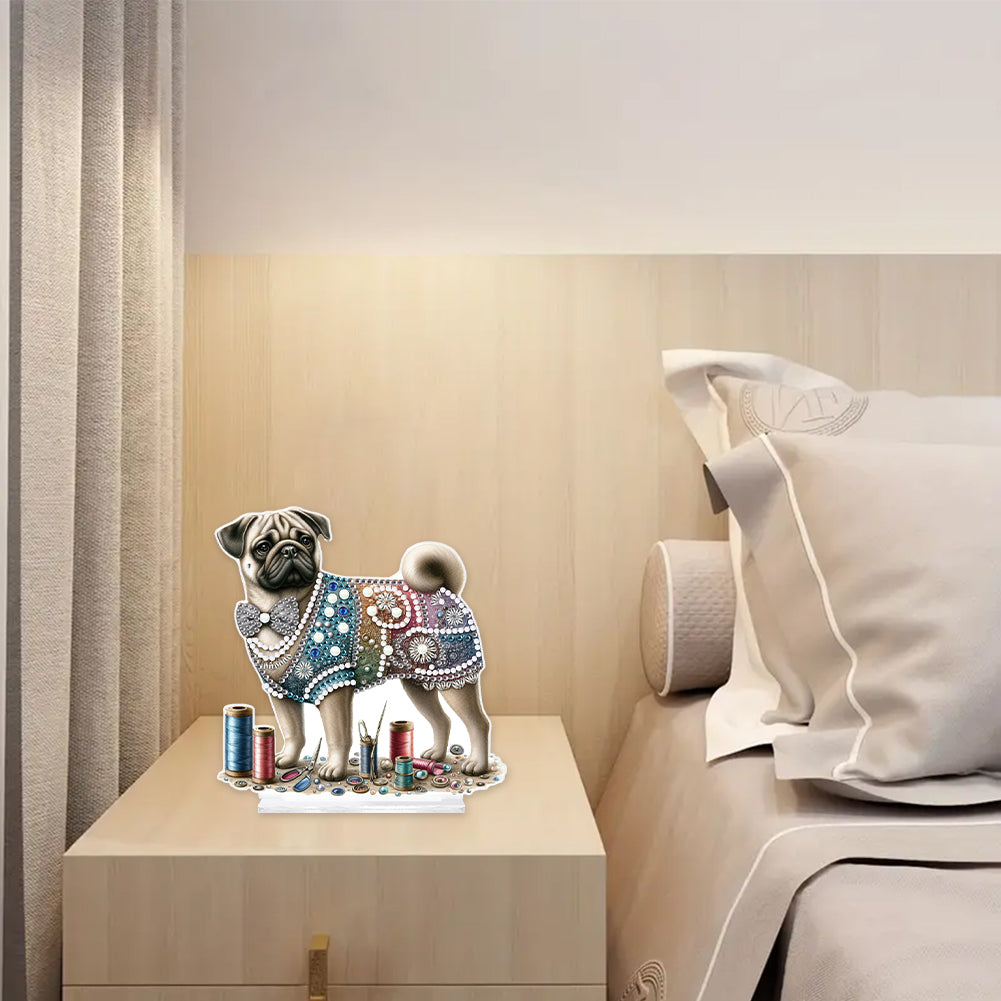 Dog Special Shaped Animal Desktop Diamond Art Kits for Home Office Desktop Decor