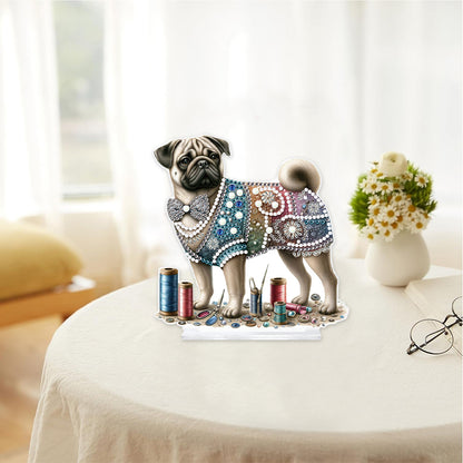 Dog Special Shaped Animal Desktop Diamond Art Kits for Home Office Desktop Decor