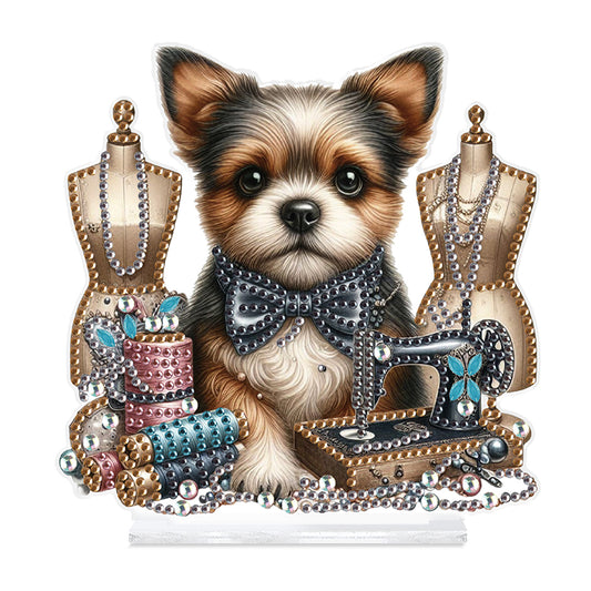 Dog Special Shaped Animal Desktop Diamond Art Kits for Home Office Desktop Decor