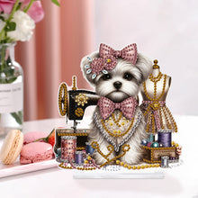 Load image into Gallery viewer, Dog Special Shaped Animal Desktop Diamond Art Kits for Home Office Desktop Decor
