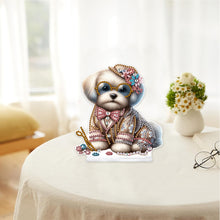 Load image into Gallery viewer, Dog Special Shaped Animal Desktop Diamond Art Kits for Home Office Desktop Decor
