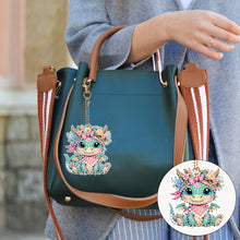 Load image into Gallery viewer, 6Pcs Double Sided Flower Animal Diamond Art Keyring Cute Animal DIY Crafts Decor
