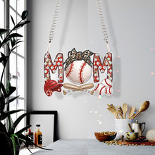 Load image into Gallery viewer, Mom Baseball Art Diamond Painting Hanging Pendant Acrylic Home Windows Decor
