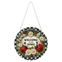 Load image into Gallery viewer, Suncatcher Welcome Sign Diamond Painting Art Pendant Colorful Home Windows Decor
