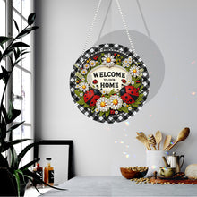 Load image into Gallery viewer, Suncatcher Welcome Sign Diamond Painting Art Pendant Colorful Home Windows Decor
