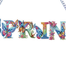 Load image into Gallery viewer, Words with Butterfly Colorful Diamond Art Hanging Pendant for Home Wall Decor
