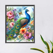 Load image into Gallery viewer, Diamond Painting - Full Round - garden peacock (40*50CM)
