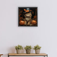 Load image into Gallery viewer, Diamond Painting - Full Round - pumpkin kitten (30*30CM)
